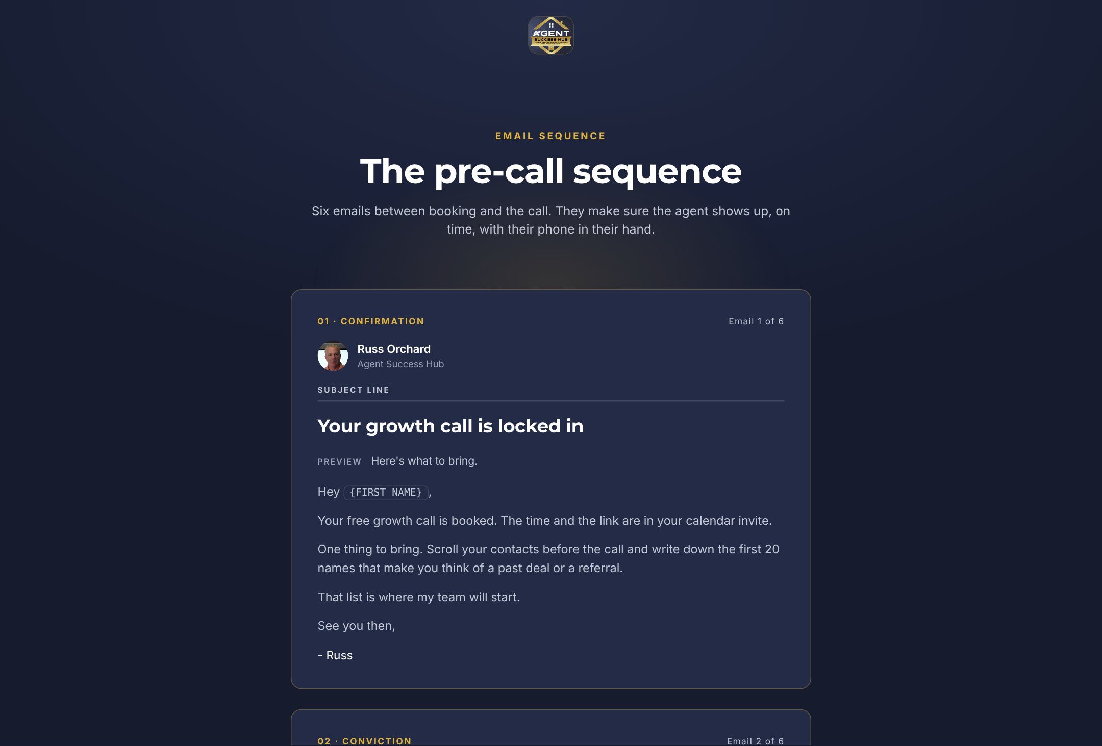 Pre-call sequence preview