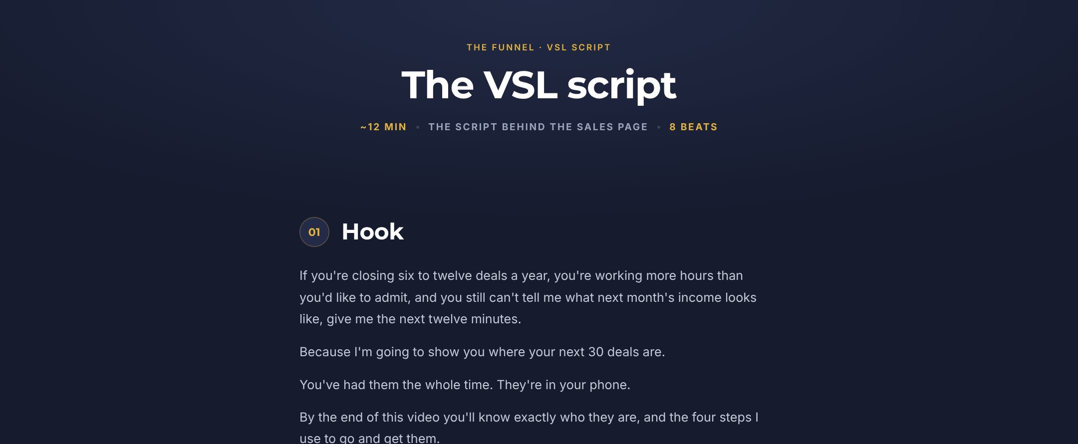 VSL script preview